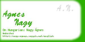 agnes nagy business card